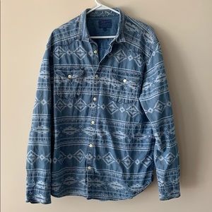 Lucky Brand Button Up Los Angeles True Indigo